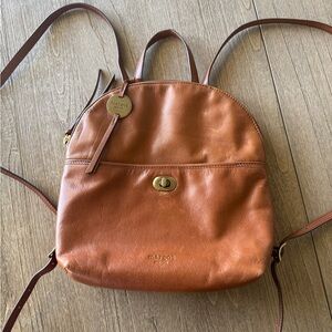 Margot Tan Leather Backpack